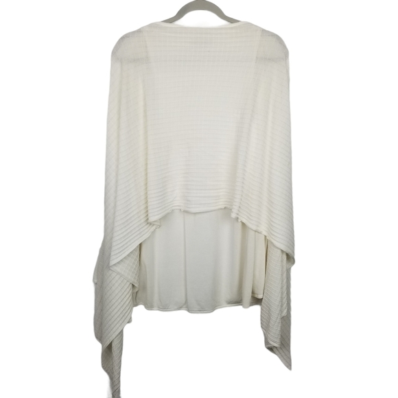 Alice + Olivia Sheer Draped Textured Vest Cardigan Shawl Women's One Size - Picture 5 of 11